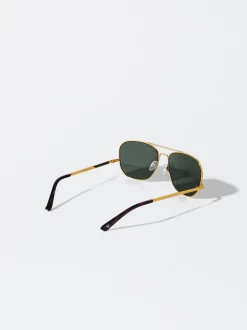 PARFOIS Gafas De Sol Cuadradas Dorado Fashion