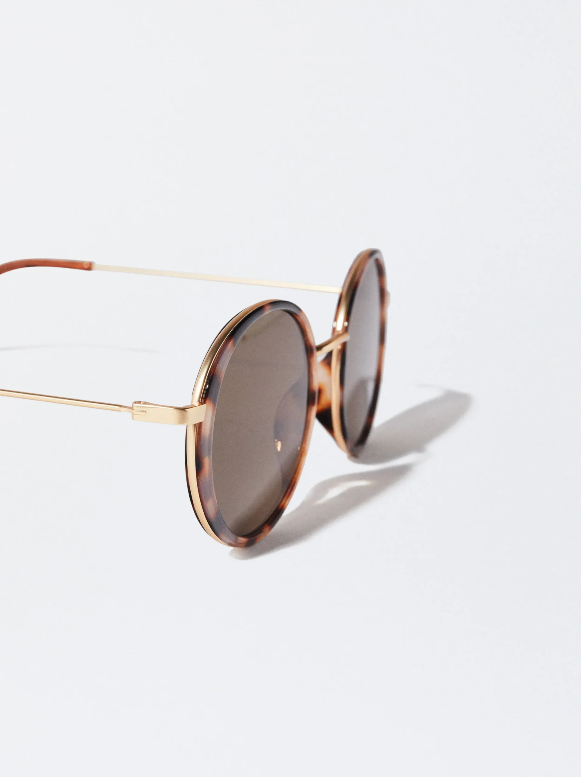 PARFOIS Gafas De Sol Metálicas Redondas Marrón Cheap