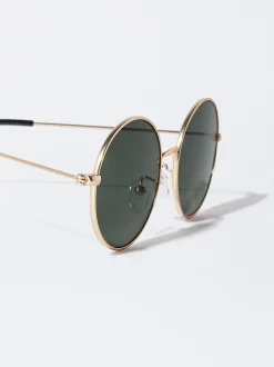 PARFOIS Gafas De Sol Met&aacute;licas Redondas Dorado Outlet