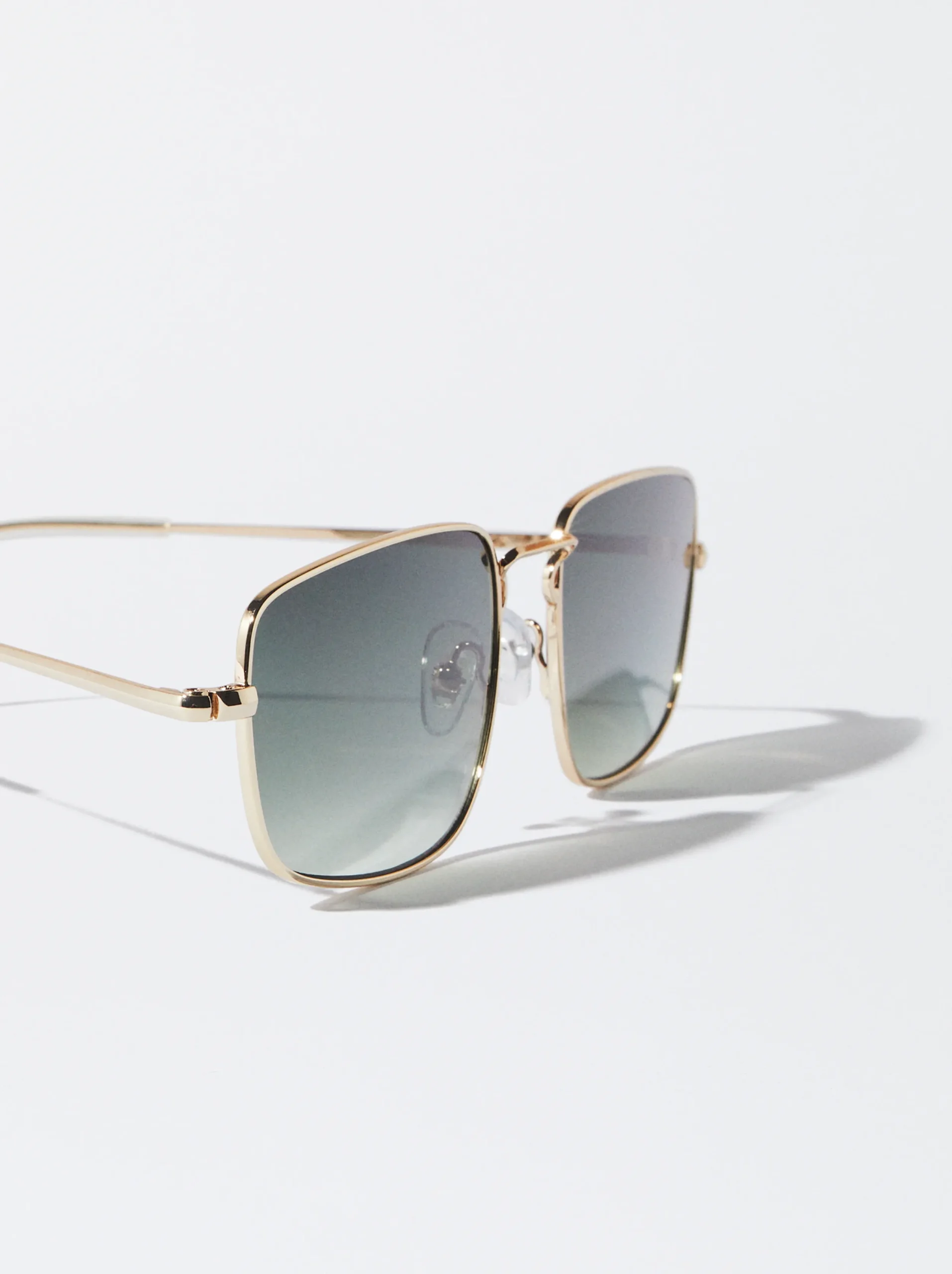 PARFOIS Gafas De Sol Metálicas Cuadradas Dorado Hot