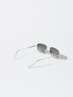 PARFOIS Gafas De Sol Metálicas Cuadradas Dorado Hot