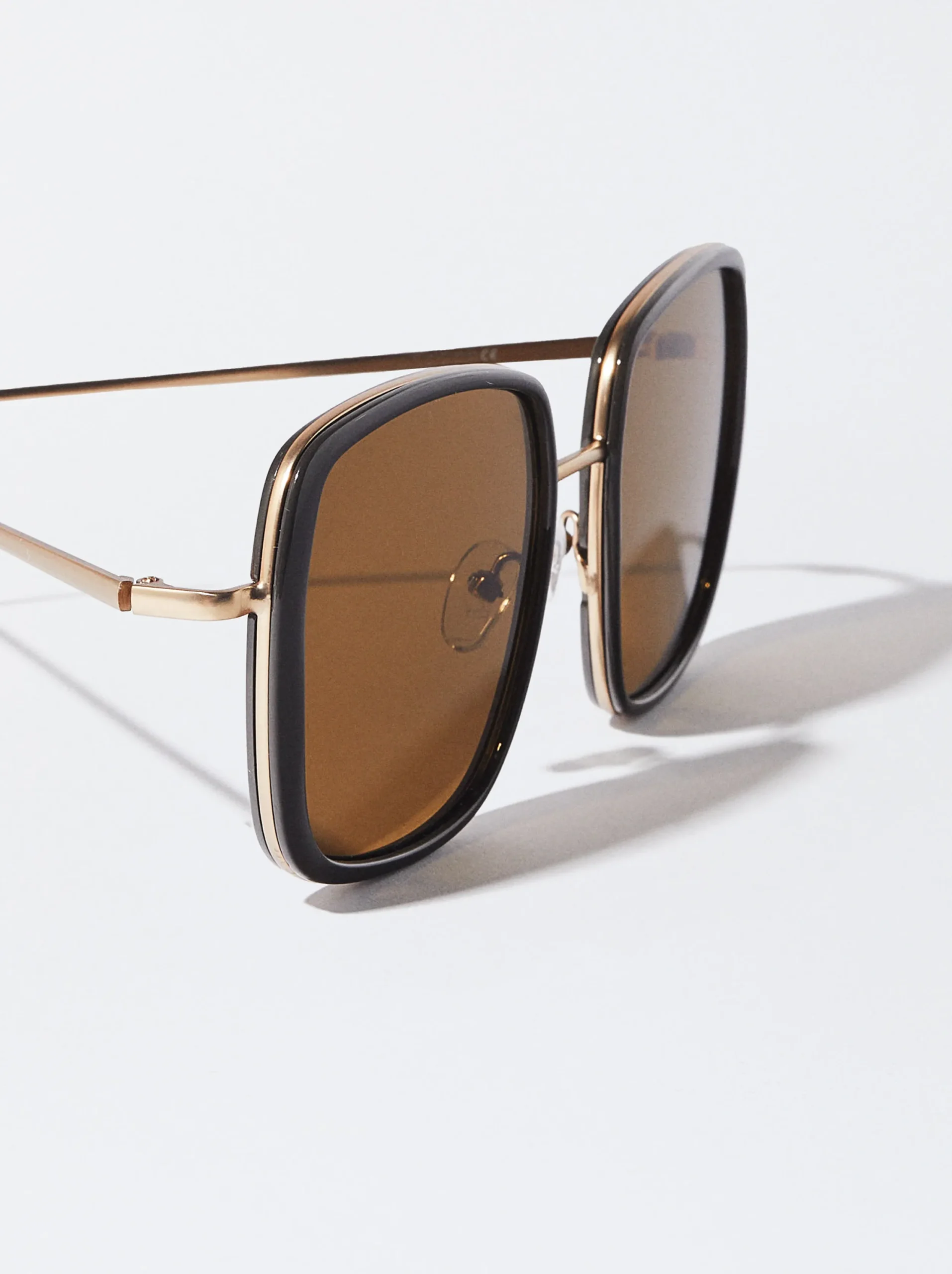 PARFOIS Gafas De Sol Metálicas Cuadradas Marrón Hot