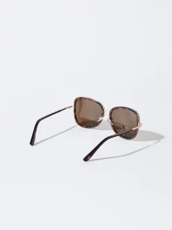 PARFOIS Gafas De Sol Metálicas Marrón Online