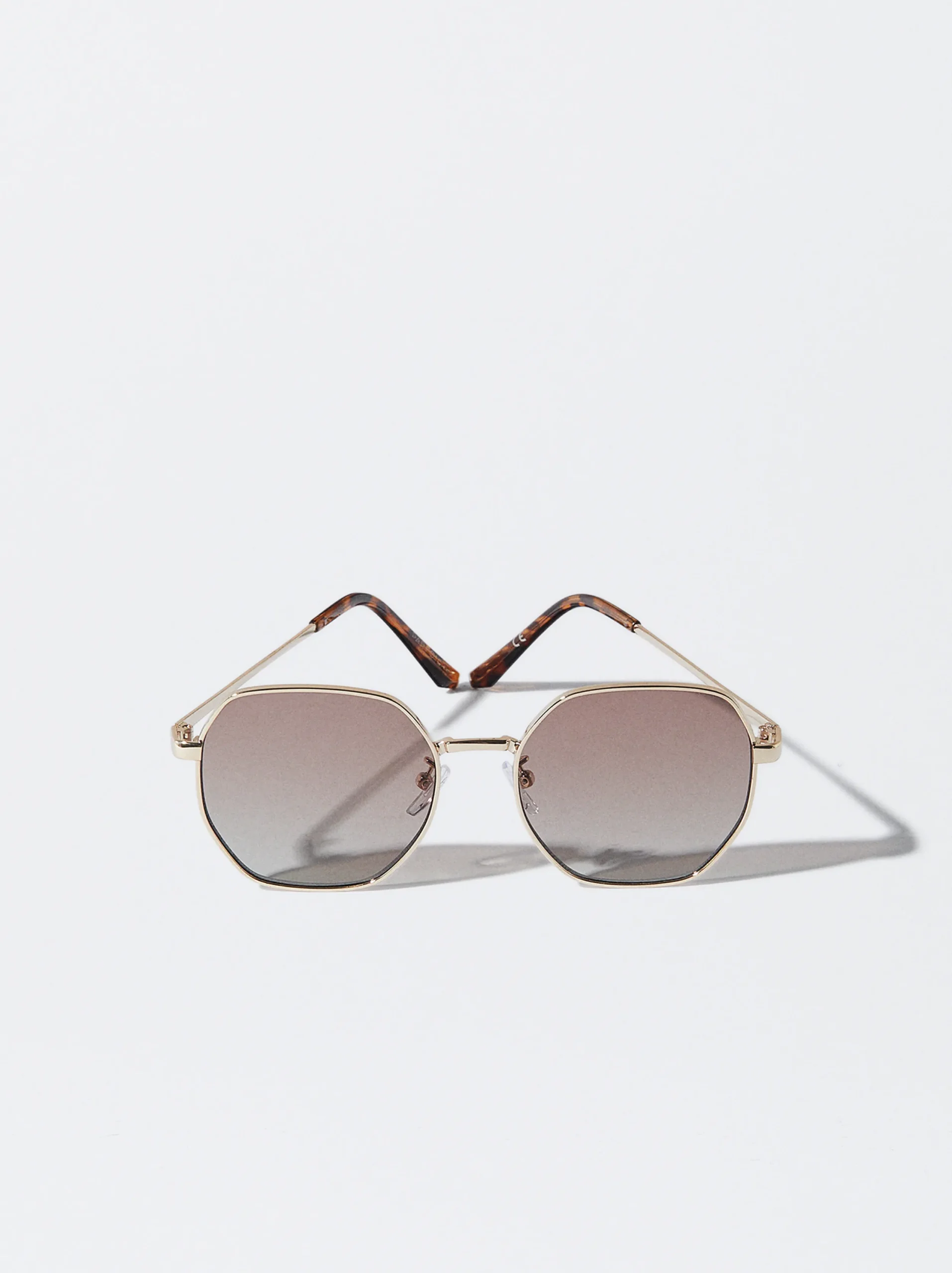PARFOIS Gafas De Sol Metálicas Hexagonales Oro Rosa Shop