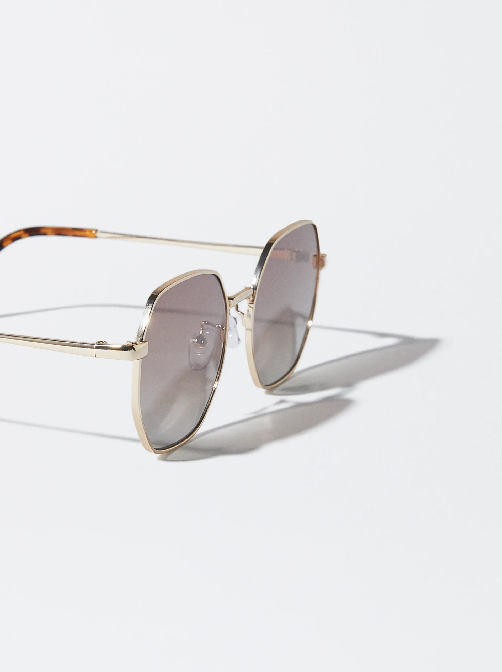 PARFOIS Gafas De Sol Metálicas Hexagonales Oro Rosa Shop