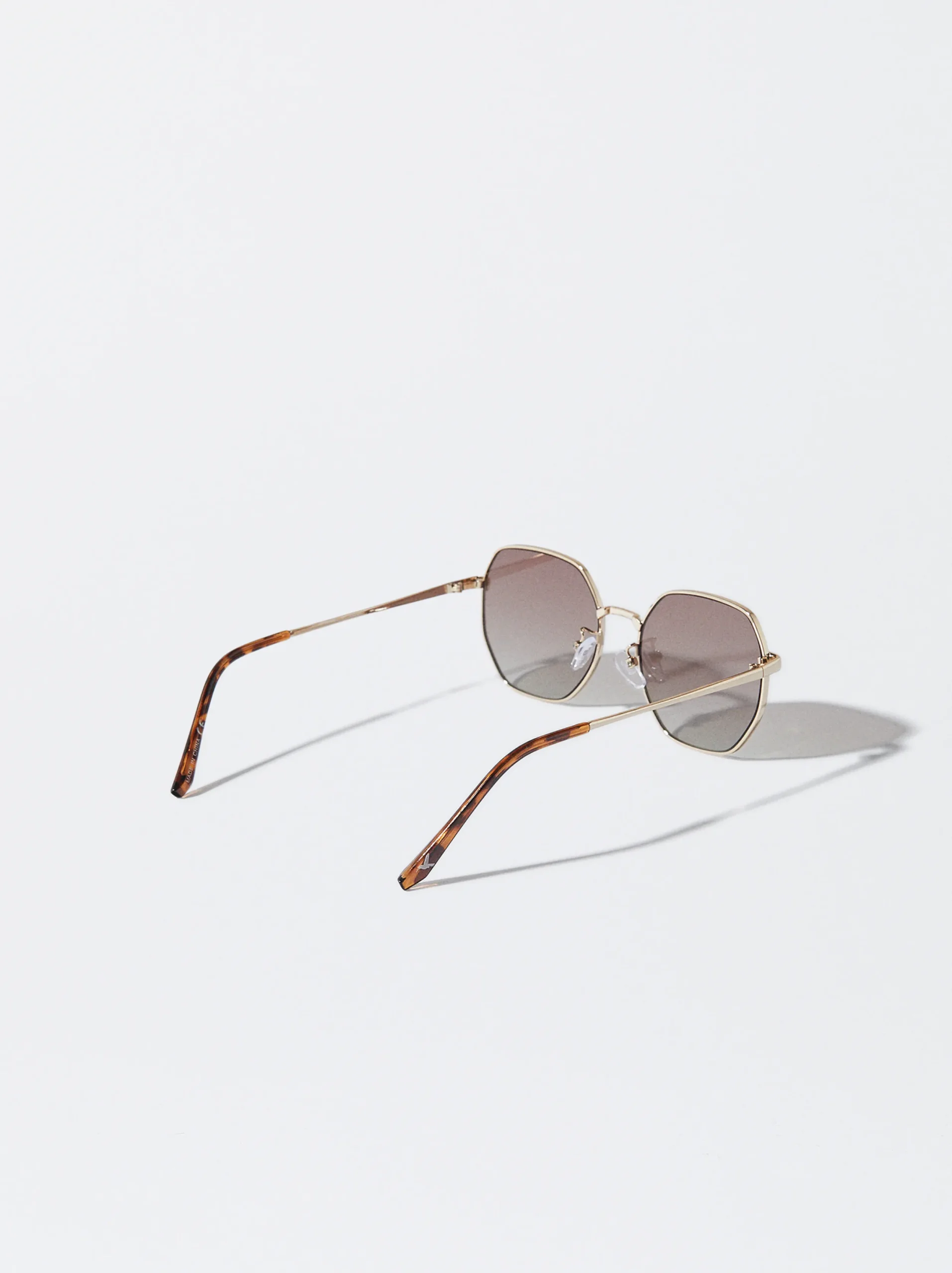 PARFOIS Gafas De Sol Metálicas Hexagonales Oro Rosa Shop