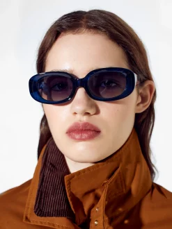 PARFOIS Gafas De Sol Ovaladas Azul Discount