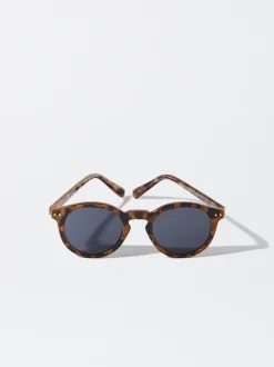 PARFOIS Gafas De Sol Redondas Marrón Cheap