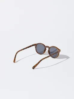 PARFOIS Gafas De Sol Redondas Marrón Cheap