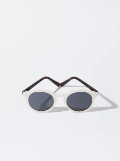 PARFOIS Gafas De Sol Redondas Blanco Outlet