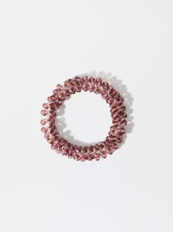 PARFOIS Goma Para El Pelo Con Cristales Rosa Clearance