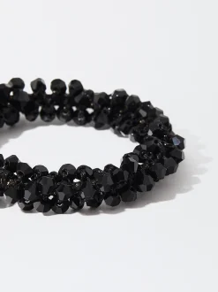PARFOIS Goma Para El Pelo Con Cristales Negro Clearance