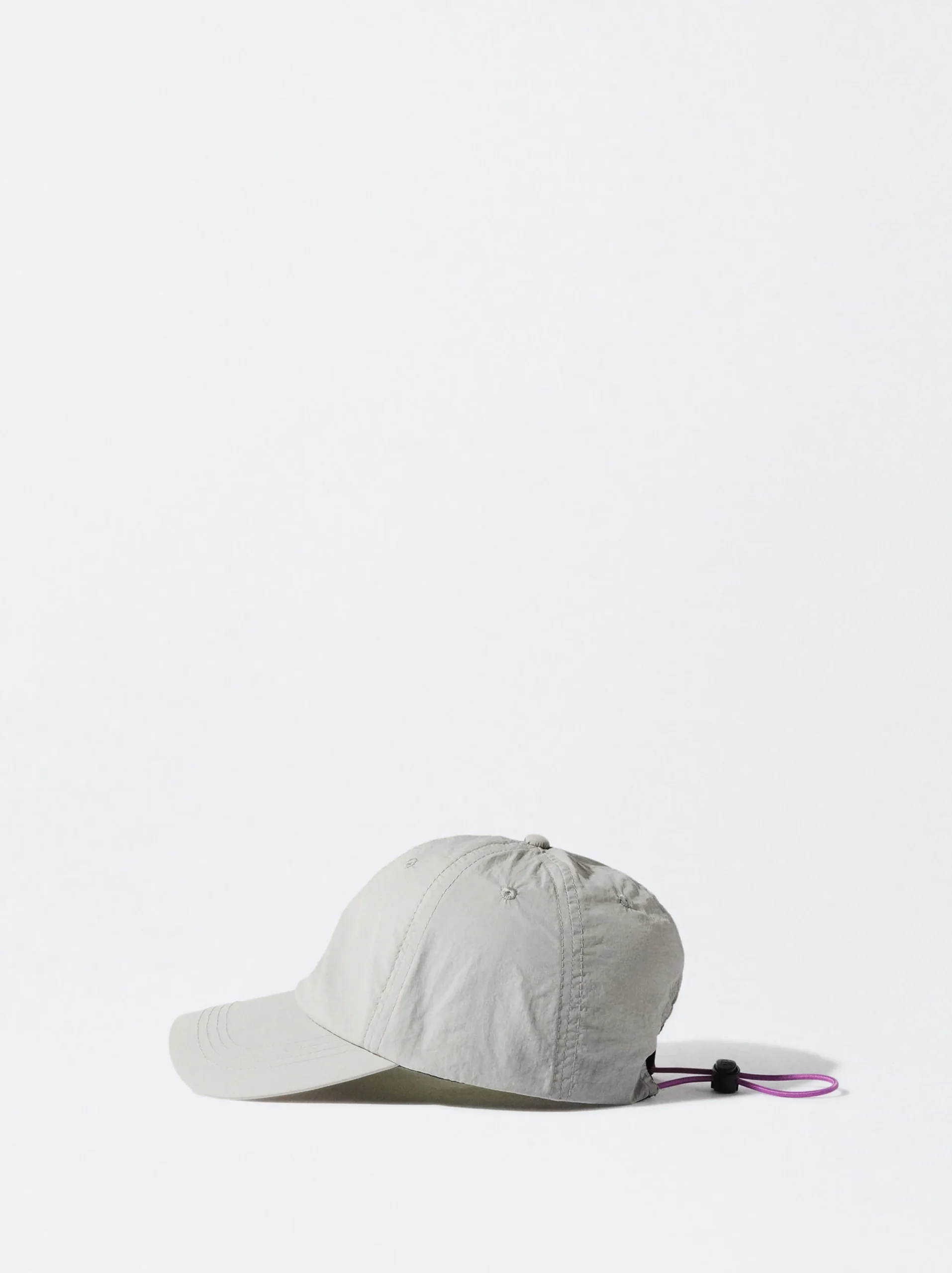 PARFOIS Gorra Nylon Reciclado Con Cordón Gris Flash Sale