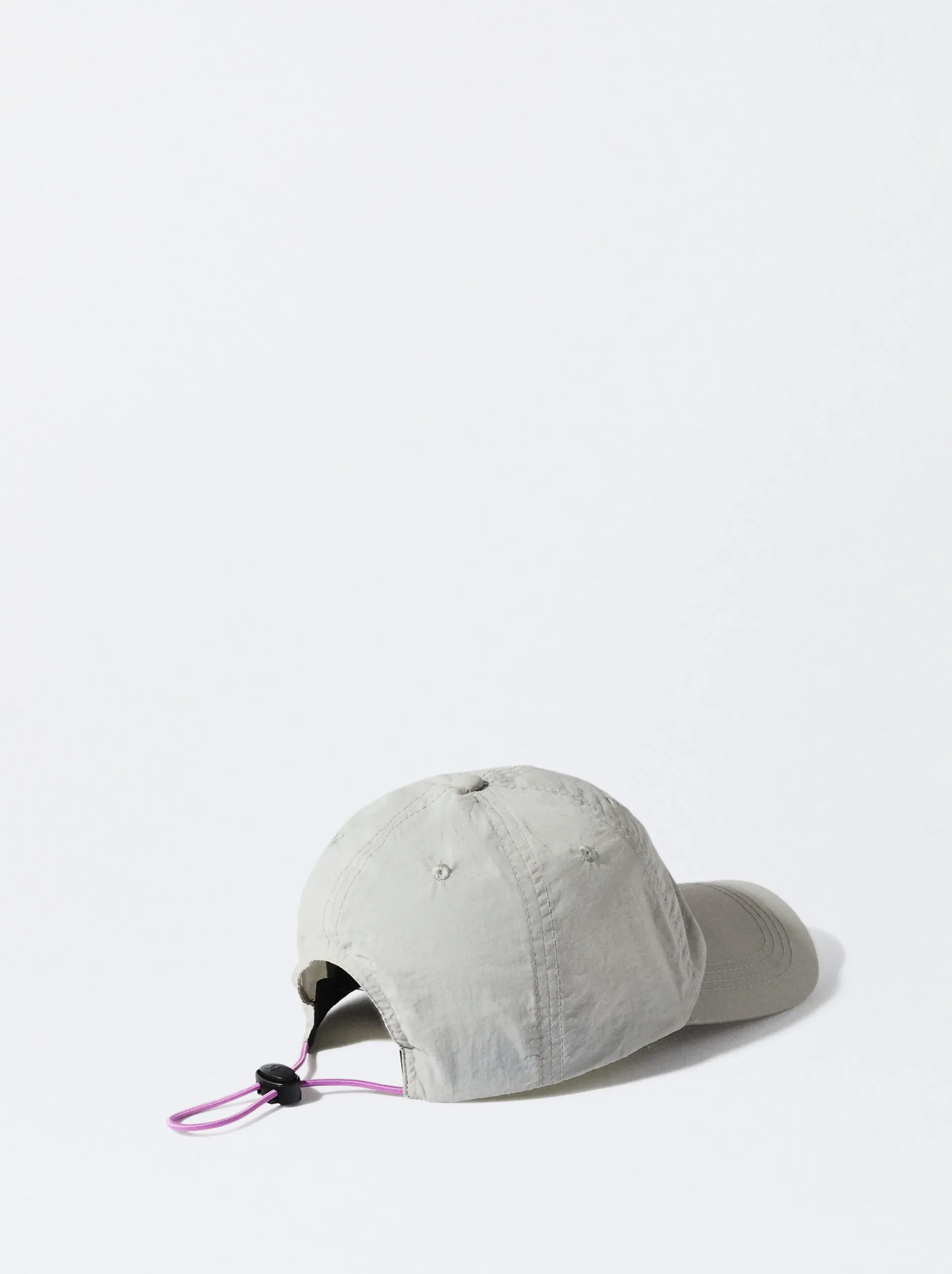 PARFOIS Gorra Nylon Reciclado Con Cordón Gris Flash Sale