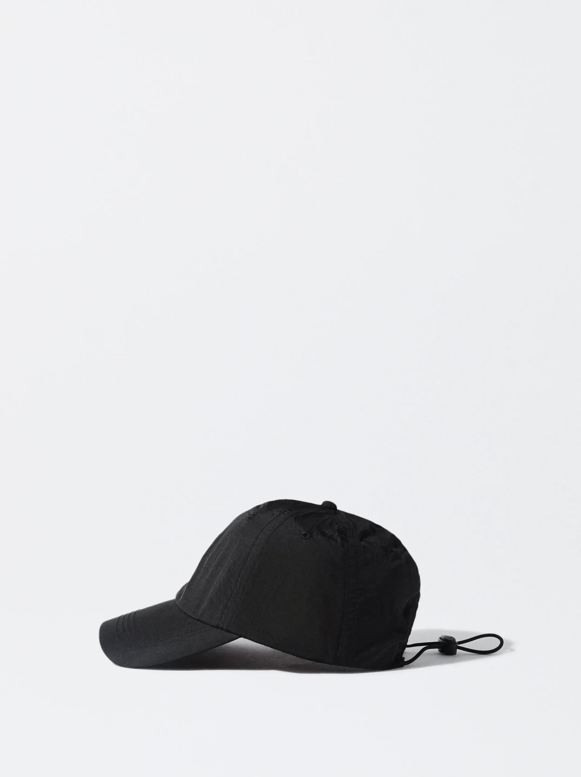 PARFOIS Gorra Nylon Reciclado Con Cordón Negro Fashion
