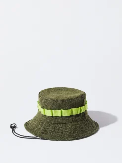 PARFOIS Gorro Bucket Cord&oacute;n Verde Hot