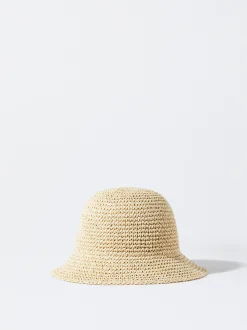PARFOIS Gorro Bucket Paja Blanco Cheap
