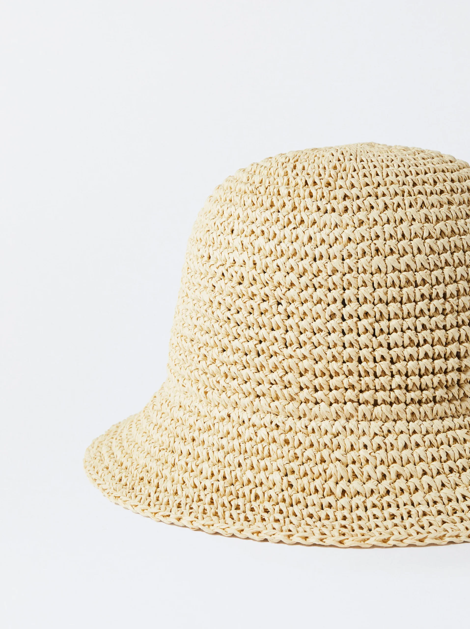PARFOIS Gorro Bucket Paja Blanco Cheap