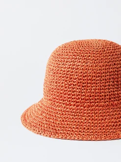 PARFOIS Gorro Bucket Paja Naranja Best