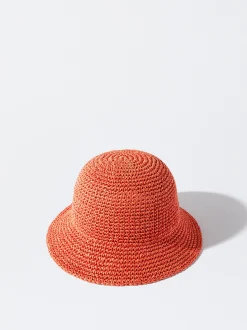 PARFOIS Gorro Bucket Paja Naranja Best