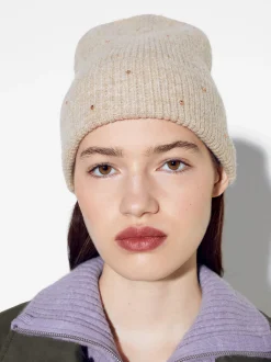 PARFOIS Gorro De Punto Con Strass Beige Hot