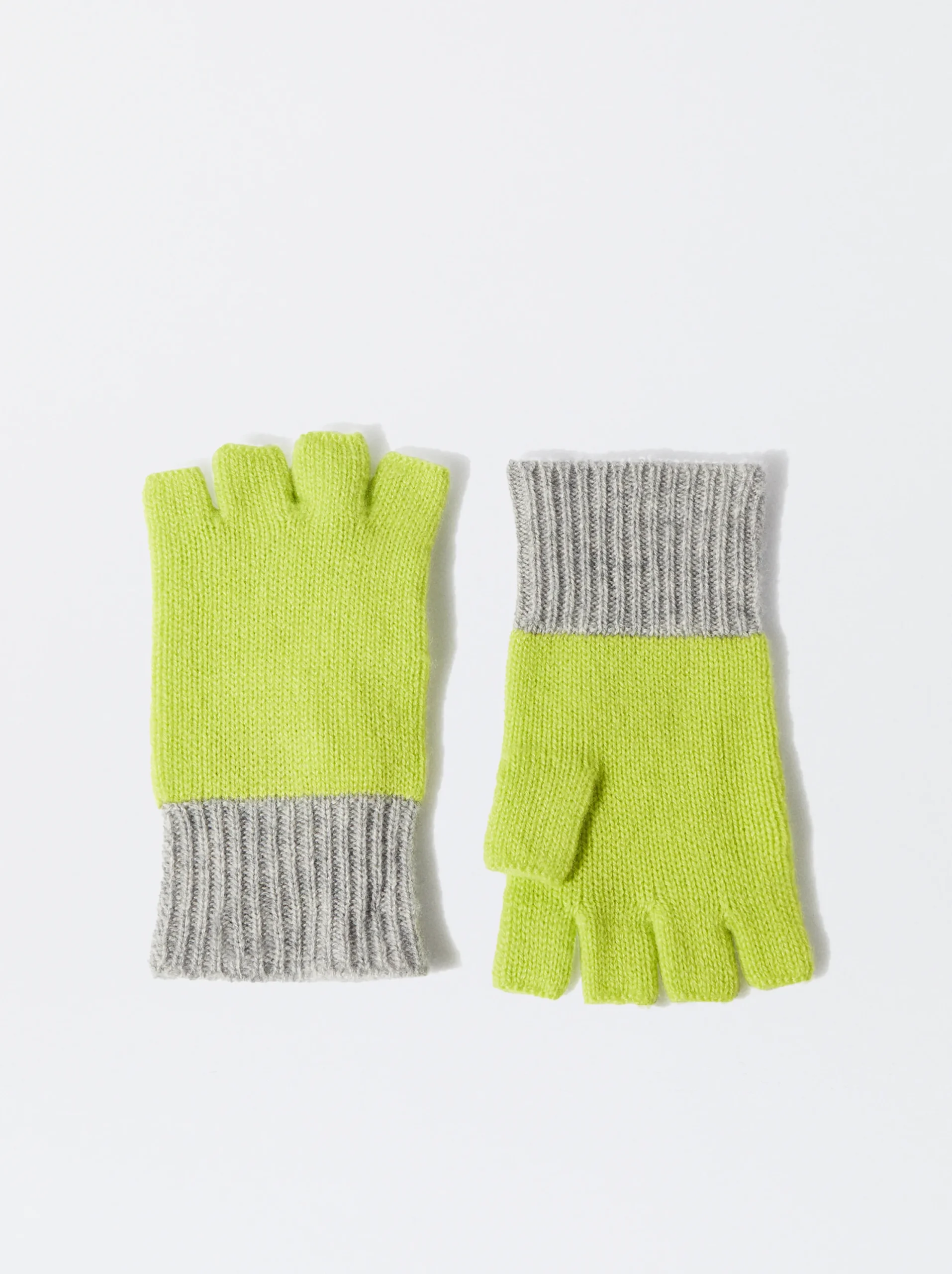 PARFOIS Guantes 100% Cashmere Amarillo New