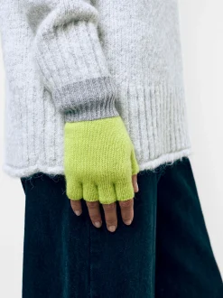 PARFOIS Guantes 100% Cashmere Amarillo New