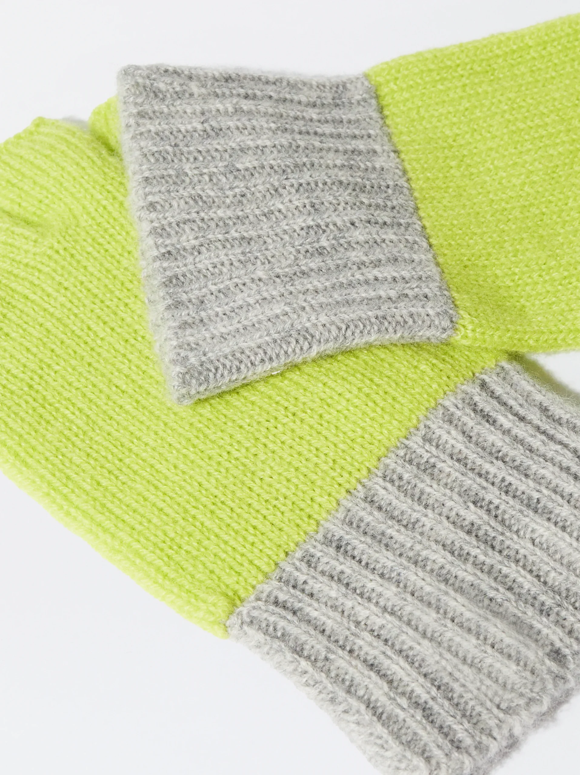 PARFOIS Guantes 100% Cashmere Amarillo New