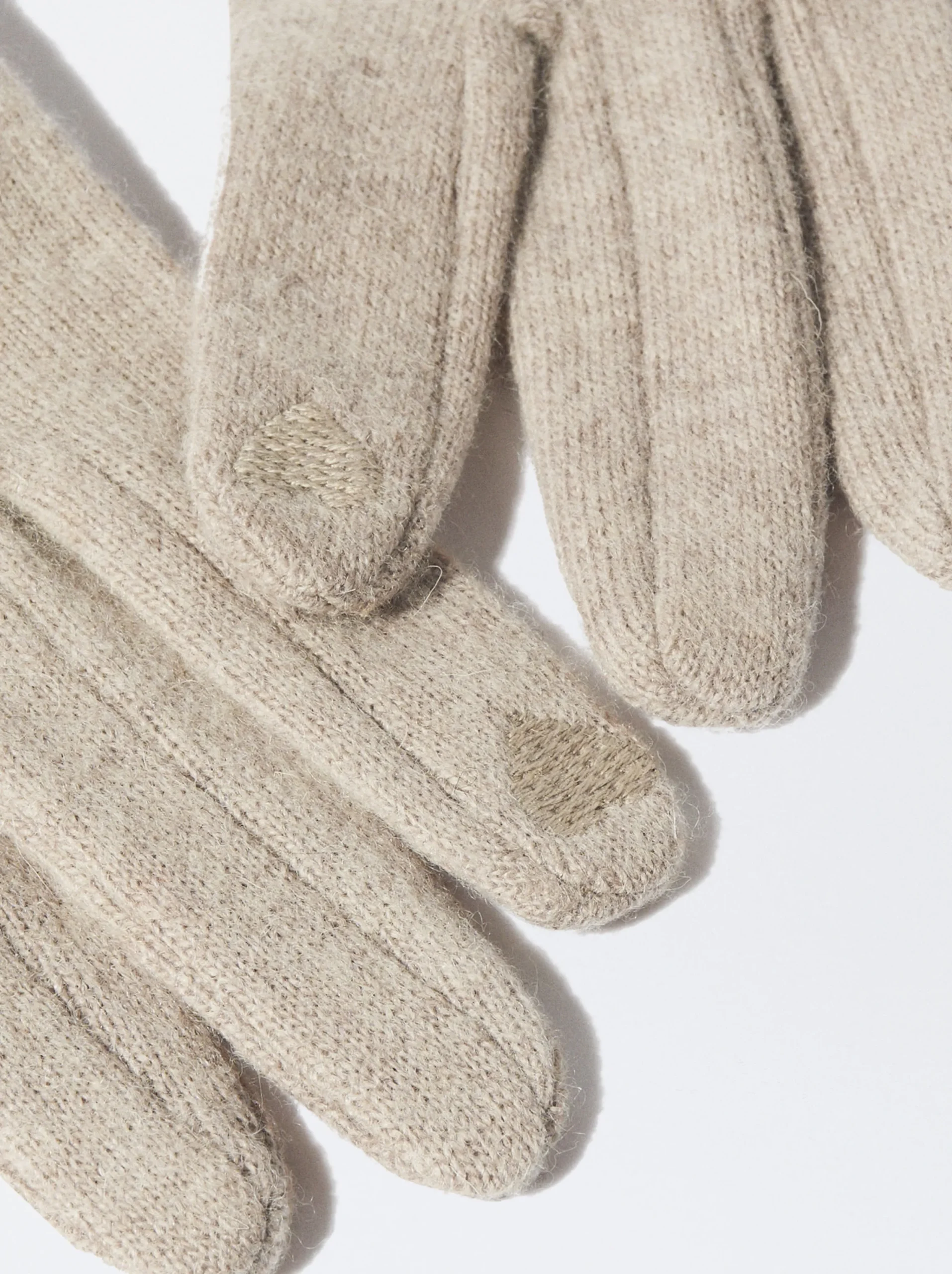 PARFOIS Guantes De Lana Beige Cheap