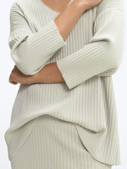 PARFOIS Jersey De Punto Canalado Gris New