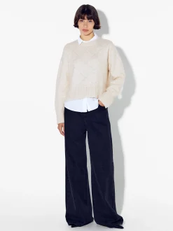 PARFOIS Jersey De Punto Con Cristales Beige Cheap