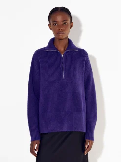 PARFOIS Jersey De Punto Con Cuello Alto Azul Shop