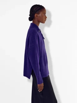 PARFOIS Jersey De Punto Con Cuello Alto Azul Shop