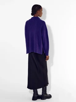 PARFOIS Jersey De Punto Con Cuello Alto Azul Shop