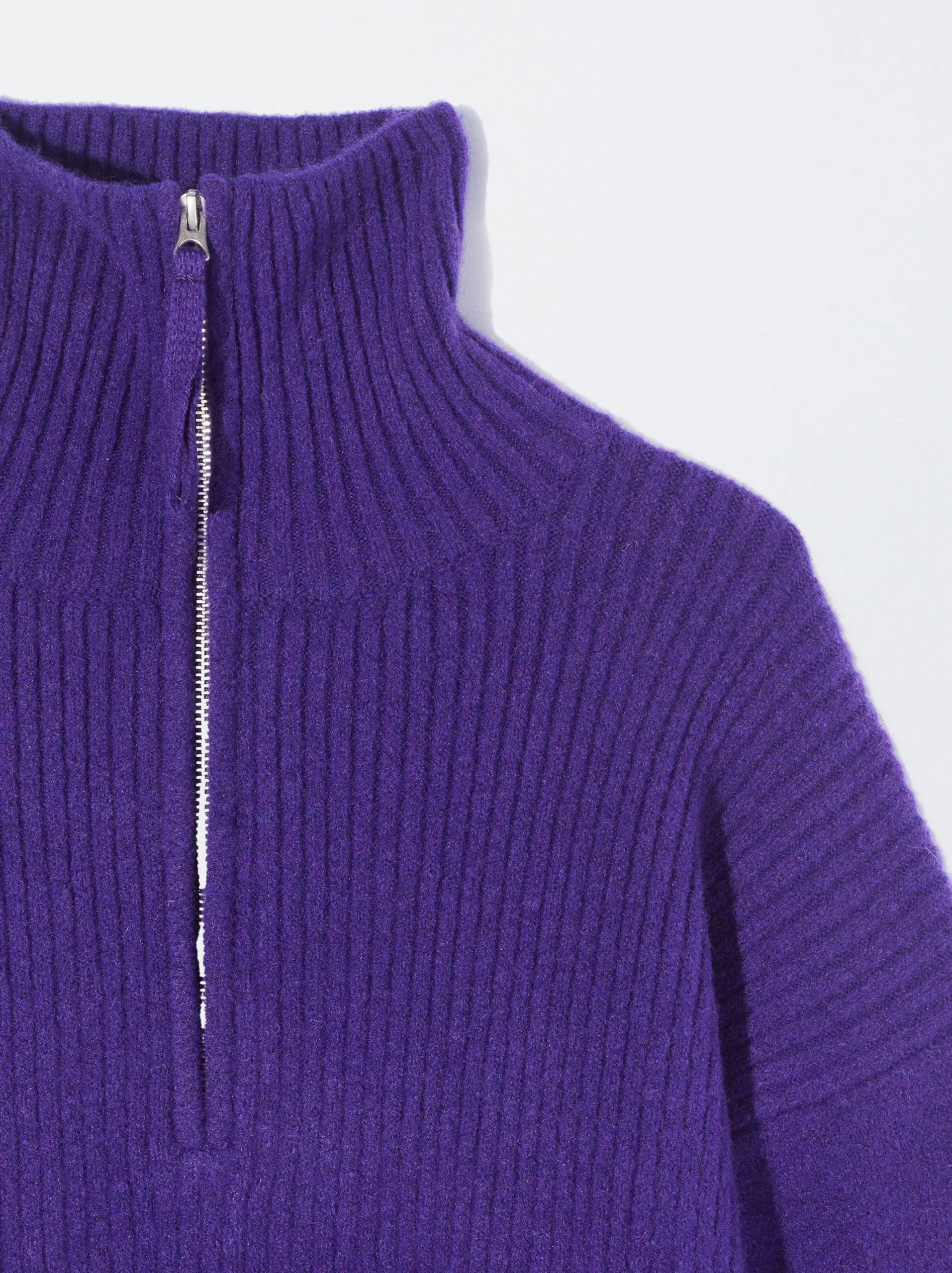 PARFOIS Jersey De Punto Con Cuello Alto Azul Shop