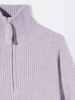 PARFOIS Jersey De Punto Con Cuello Alto Violeta Fashion