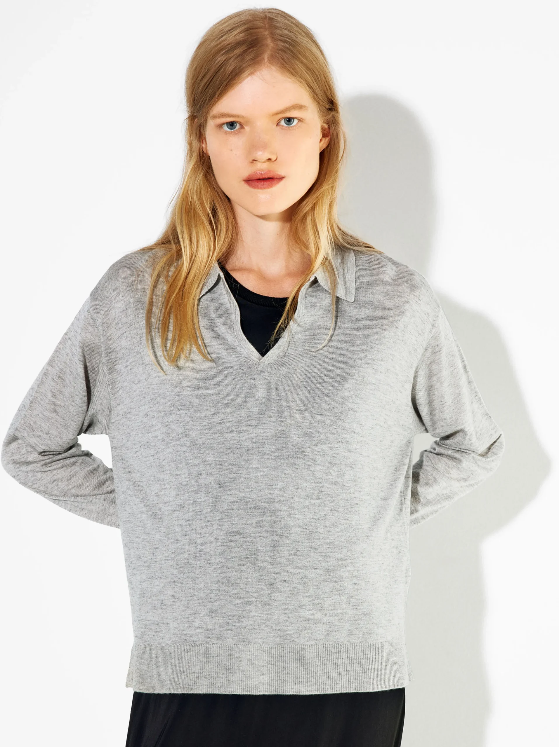 PARFOIS Jersey De Punto Con Lana Gris Best