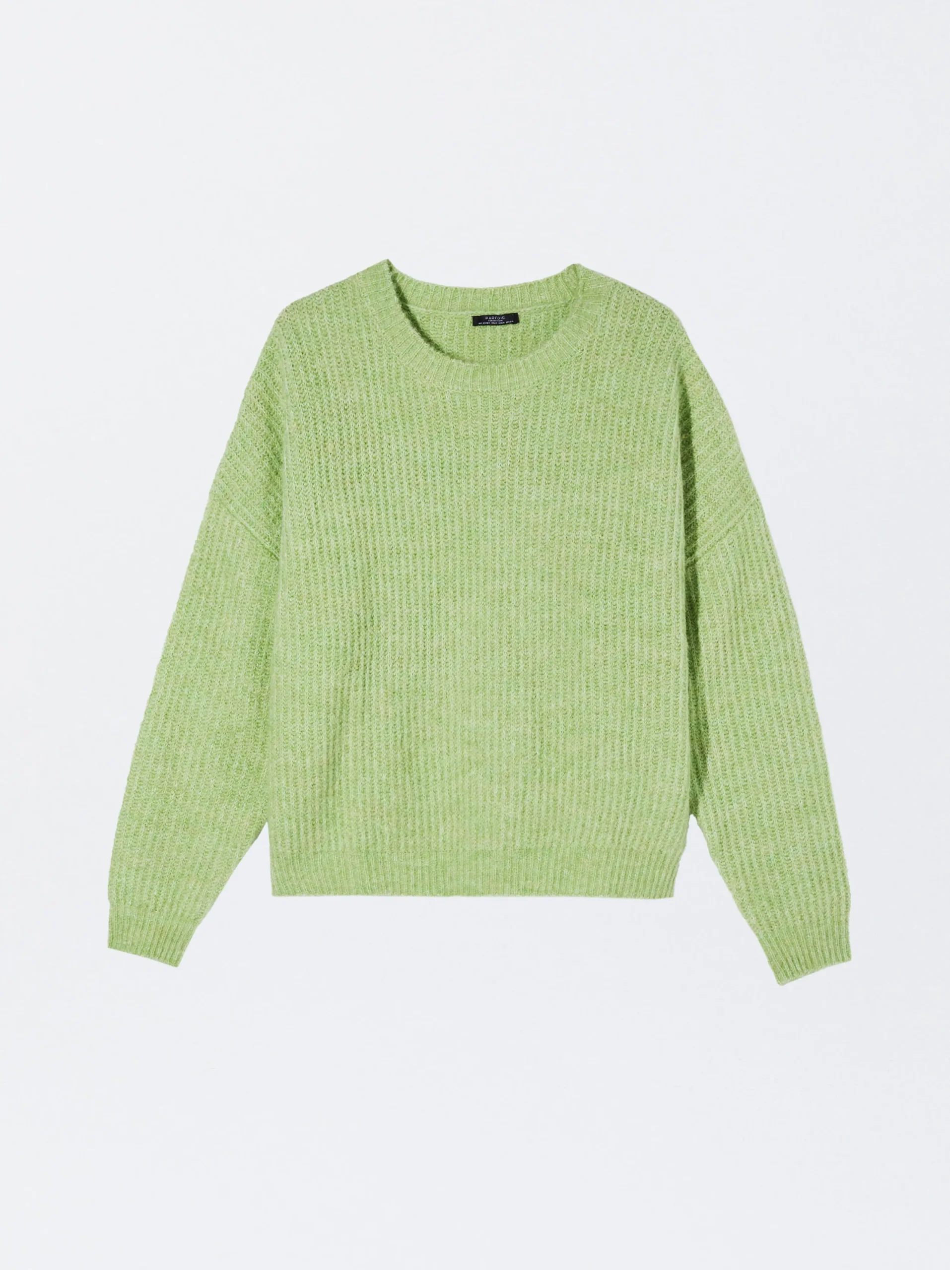 PARFOIS Jersey De Punto Con Lana Verde Clearance