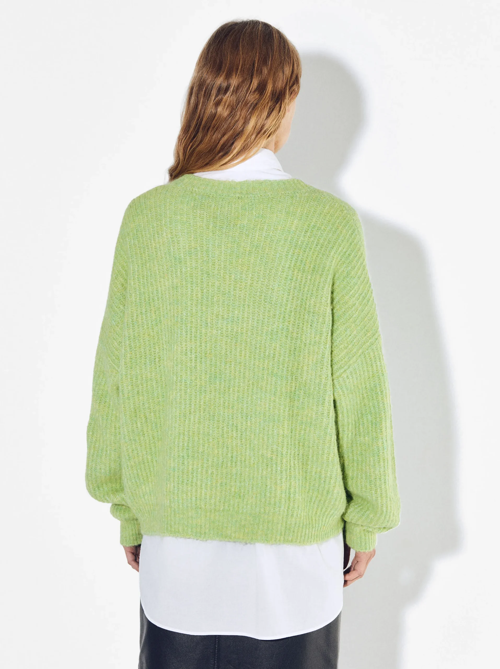 PARFOIS Jersey De Punto Con Lana Verde Clearance