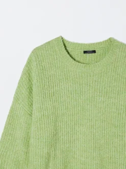 PARFOIS Jersey De Punto Con Lana Verde Clearance