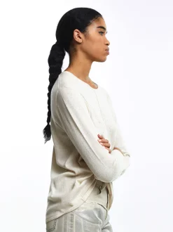 PARFOIS Jersey De Punto Con Lana Crudo Cheap