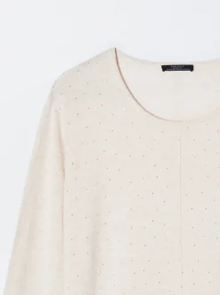 PARFOIS Jersey De Punto Con Lana Crudo Cheap