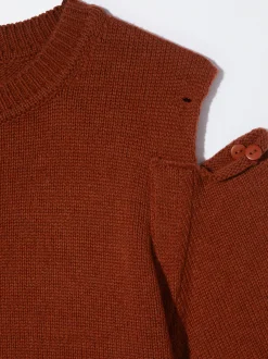PARFOIS Jersey De Punto Con Lana Teja Sale