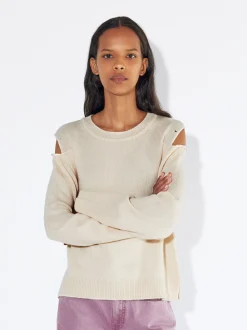 PARFOIS Jersey De Punto Con Lana Blanco Clearance