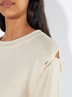 PARFOIS Jersey De Punto Con Lana Blanco Clearance