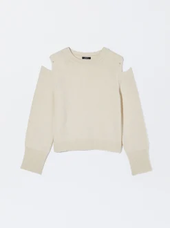 PARFOIS Jersey De Punto Con Lana Blanco Clearance