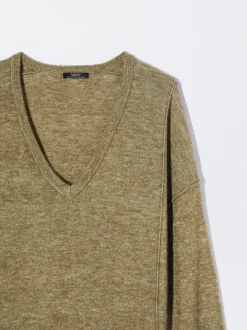 PARFOIS Jersey De Punto Con Lana Caqui Store