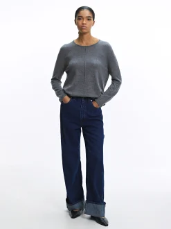 PARFOIS Jersey De Punto Con Lana Gris Best Sale