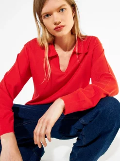 PARFOIS Jersey De Punto Con Lana Naranja Fashion