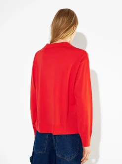 PARFOIS Jersey De Punto Con Lana Naranja Fashion